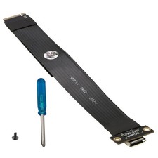 M.2 NVMe PCIe 4.0 to OCuLink SFF-8612 Adapter Cut for 60mm SSD 64Gbps 15cm FPC