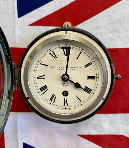 Rare WW2 Admiralty Pattern Royal Navy Convoy Zig Zag Clock by Smiths (c.1944) - Picture 8 of 9