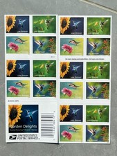 100 FOREVER FIRST CLASS LETTER STAMPS GARDEN DELIGHTS 2024 MNH BOOK HUMMINGBIRD