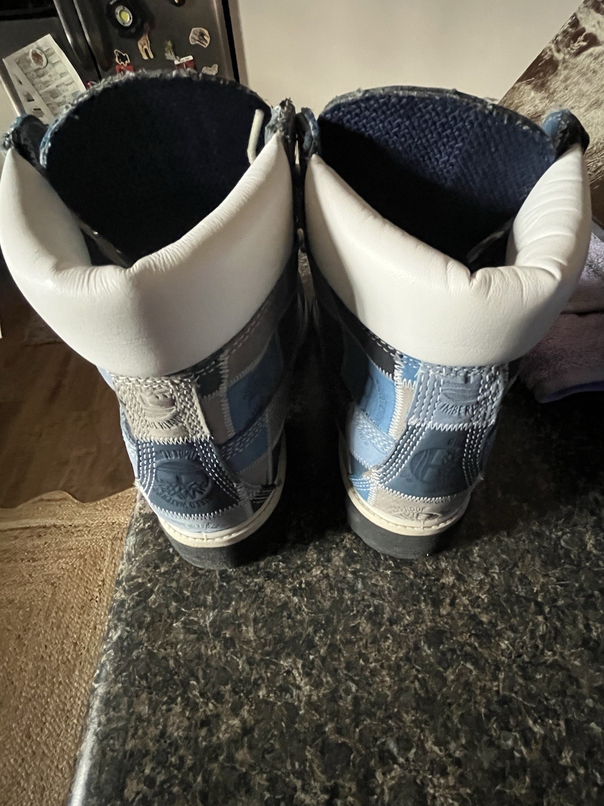 Timberland Blue leather patchwork Premium Boots S… - image 5