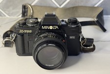 Minolta X-700 35mm Film SLR Camera Kit with 50mm Lens, Tested and Working L