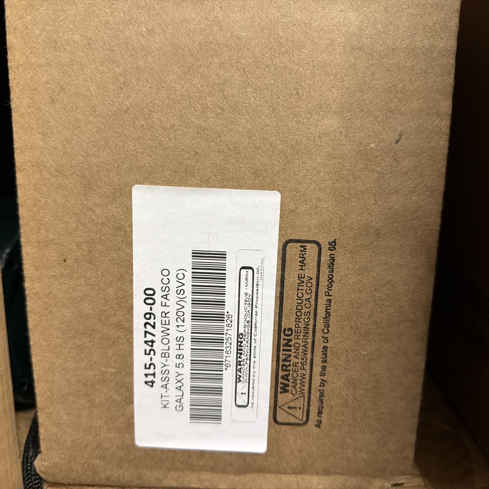 Bradford White 415-54729-00 - Commercial Power Vent Blower Assembly