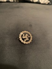 Isle of Man Brooch Badge In Real Silver - Hallmarked - believed to be antique