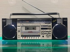 Sanyo MR-V8 MKII Vintage Blue Radio Cassette Deck Used Retro Recorder
