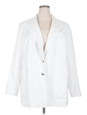 ELOQUII Women White Blazer 20 Plus