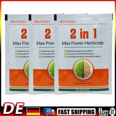 3Packs Stück Das 2in1 Maximum Power Herbizid bietet langanhaltende Kontrolle