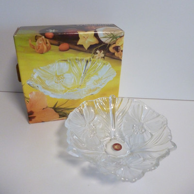 Walterglas Schale Schüssel mit Blumen Muster Ø 22,5 cm - neu mit OVP