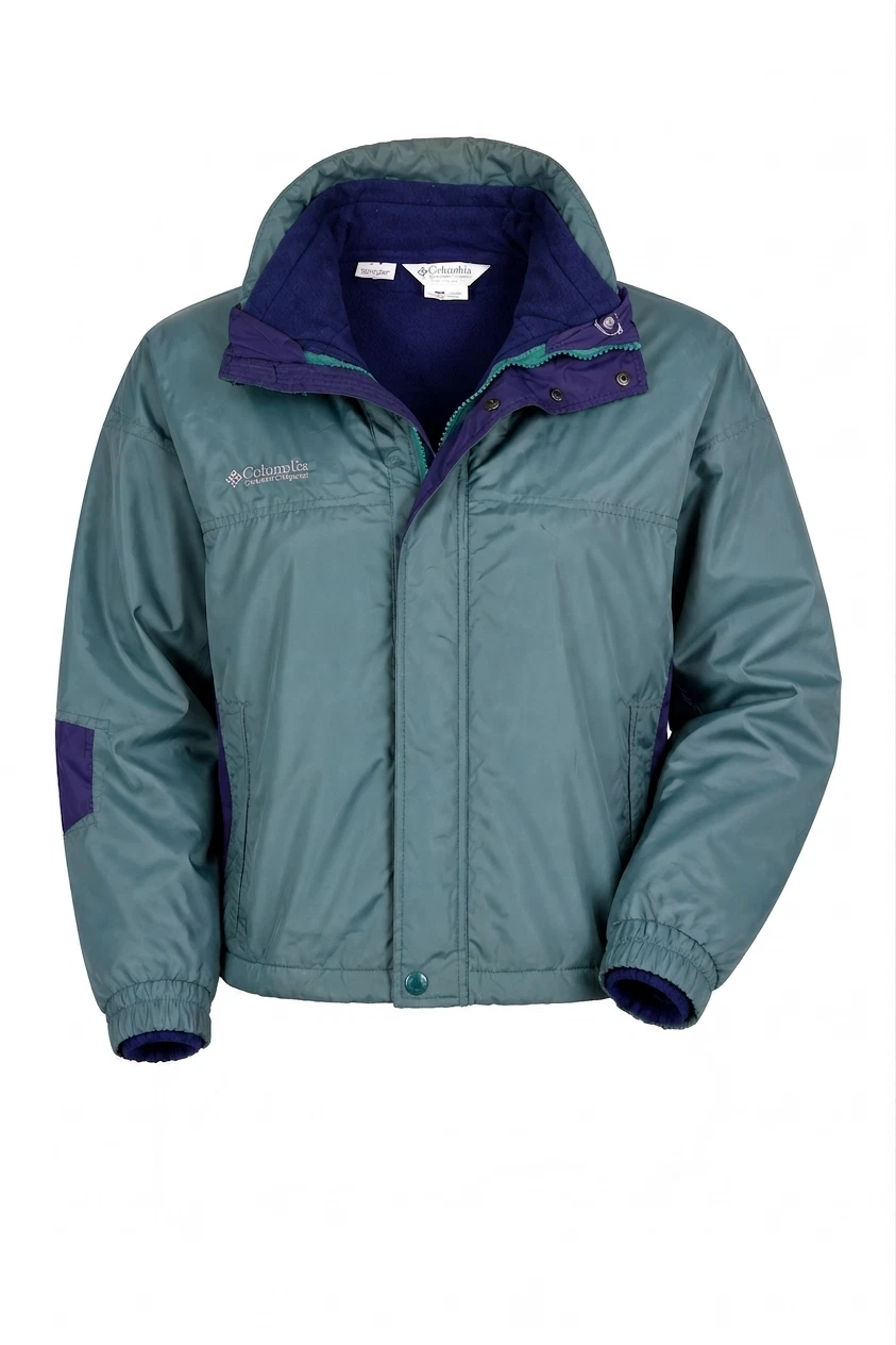 Columbia Bagaboo Jacket Mens Large Coat Blue Fleece 3 in 1 Interchange Skiing