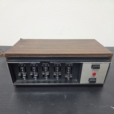 Rare Vintage BSR FEW II Electronics Stereo Frequency Equalizer Brown Woodgrain
