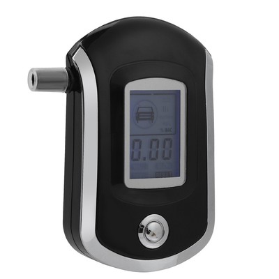 Digital Breath Alcohol Tester Car Alcoholimetro Breathalyser With 5 Mouthpiec FY