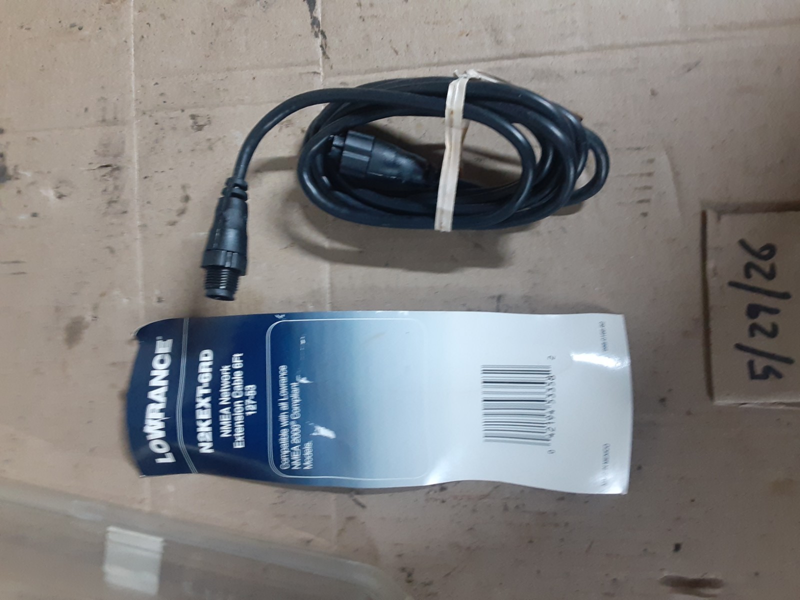 Lowrance N2KEXT-6RD extension cable 127-53 6 foot long 