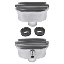 Finned Polished Push-in Valve Cover Breather Pcv Kit 1-14 Valve Cover Hole Finned Polished Push-in Valve Cover Breather Pcv Kit 1-14 Valve Cover Hole