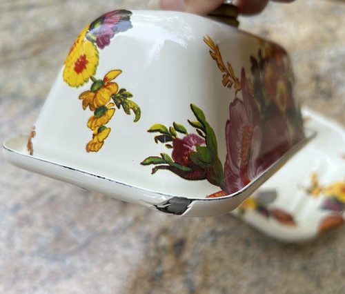 Mackenzie Childs White Flower Market Butter Box - Picture 14 of 14
