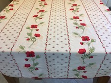 Beautiful Red Poppies Tablecloth 58x94 open package