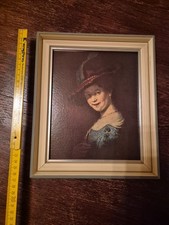Rembrandt van Rijn - Saskia - 26cm x 23cm - gerahmt - leichte Gebrauchsspuren 