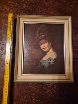 Rembrandt van Rijn - Saskia - 26cm x 23cm - gerahmt - leichte Gebrauchsspuren 