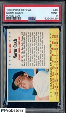 1963 Post Cereal #46 Norm Cash Detroit Tigers PSA 9 MINT