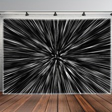 1pc White Line Abstract Speed Light Wall Hanging Tapestry - Modern Horizontal Li