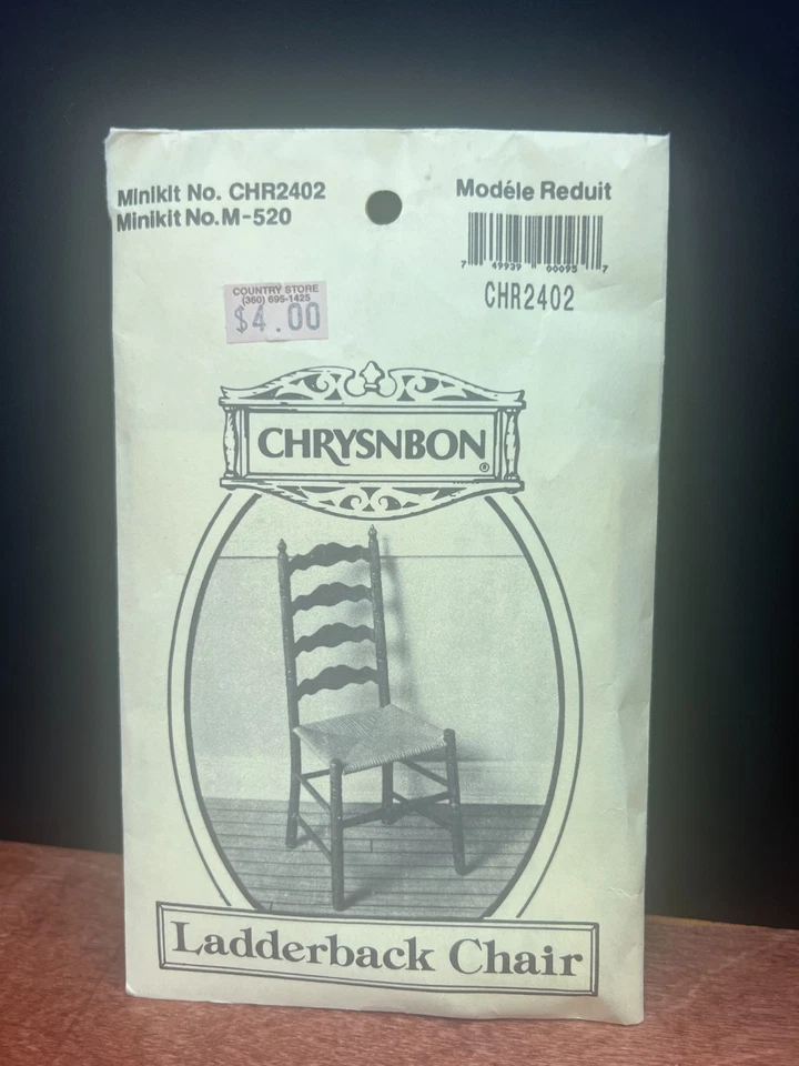 Kits miniatura vintage de crisnbón para casa de muñecas sillas estufa de hierro fundido fregadero de caja de hielo Foto 2 de 4