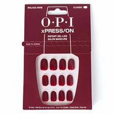 OPI xPRESS/ON Press-On Nails Burgundy Shiny Square Medium Vegan* Glue