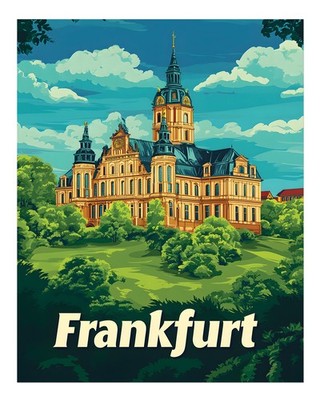 Frankfurter Architektur Wandkunst Elegante Wohnkultur Moderner Archite