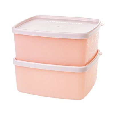 Tupperware Gefrier-Behälter Set (2) 400 ml Rosa Polarstern FridgeMate Behälter