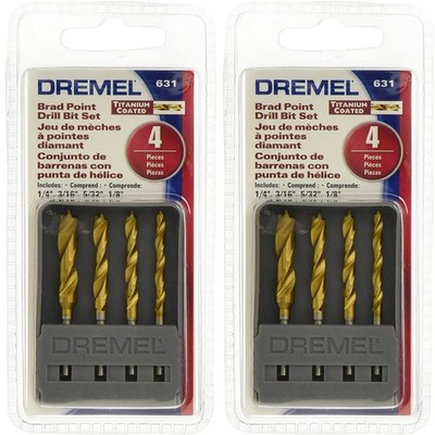 Dremel Genuine OEM Replacement Brad Point Bits, 8 Pack, 631-2PK