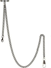Pocket Watch Albert Chain T-Bar Watch Chain Link 16 inch 2 Bronze
