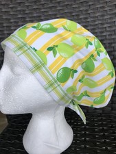 Lemonade ๐ surgical hat Scrub Cap Nurses Womens USA๐บ๐ธ Made 100% Cotton