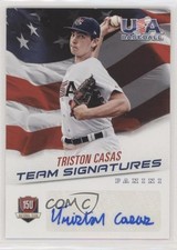 2015 Panini USA Baseball Signatures Blue Ink 137/299 Triston Casas #6 Auto g1w