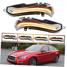 Smoked Lens Side Mirror Light Led Turn Signal Dynamic Sequential Blink Lights
