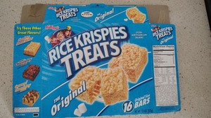 Vintage Food Packaging RICE KRISPIES TREATS 2001 BOX No Premiums Try All 4 AD
