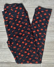 NEW LuLaRoe Leggings OS Halloween Pumpkin Jack O  Lantern Cats Skulls Bats Webs