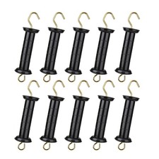 10 Pcs Plastic Electric Fence Gate Handle Insulators, Gate Handle with Spring...