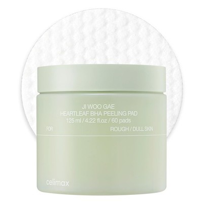 Ji.Woo.Gae Heartleaf BHA Peeling Pad | Pore Care, Exfoliating Double-Side Ton...