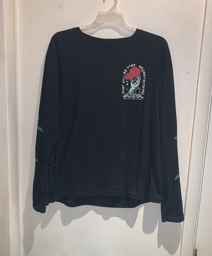 Fresh Laundry Adult "Old Growth" Skeleton & Rose Graphic Long Sleeve Shirt (2XL) - Picture 3 of 24