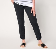 Denim  Co. Women's Petite Pants PXS Active Duo Stretch Straight Black A692788