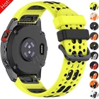 Quickfit Silicone Strap For Garmin Fenix 8 Solar Epix 7 7X 6 6X Pro 5 Watch Band