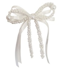 Elegant Pearls Bows Hair Clip for Women Hairpieces Headwear Styling Accessory
