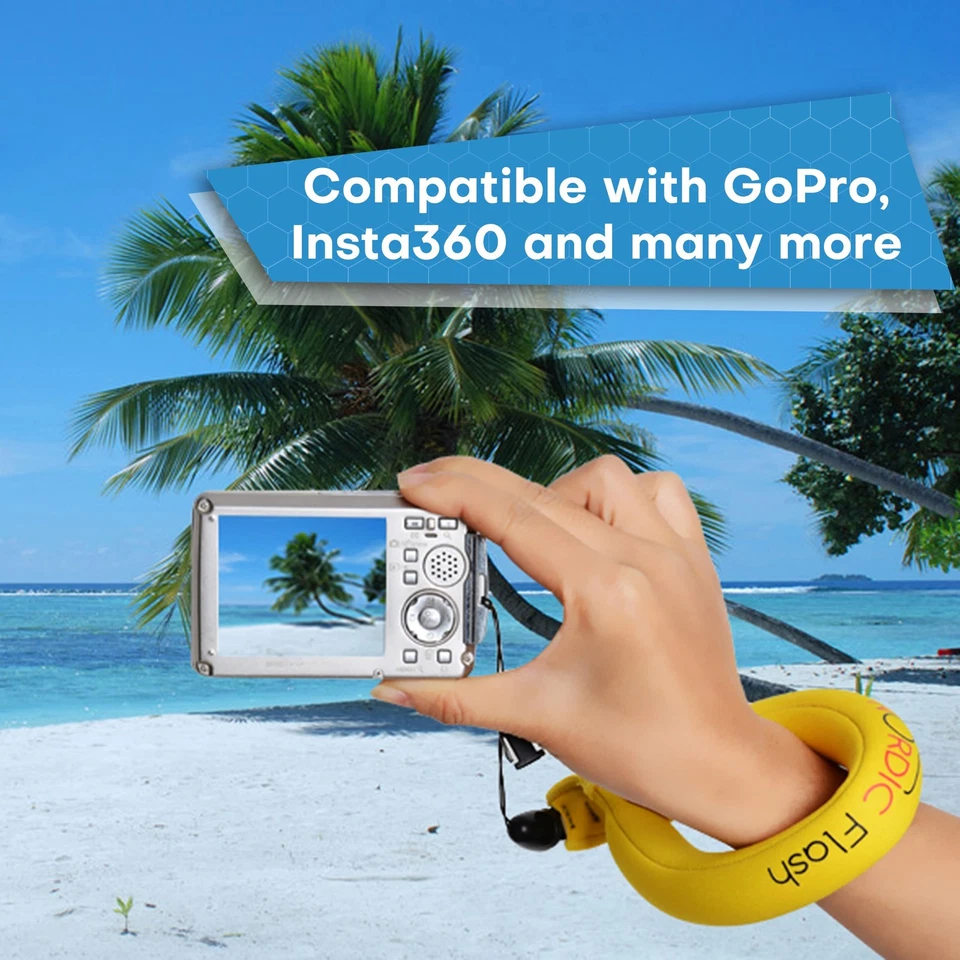 Waterproof Floating Camera Strap for GoPro, Panasonic, Nikon, Canon - 2 Pack - Image 4 of 4