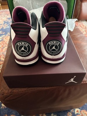 Jordan 4 Retro x Paris Saint- Germain Bordeaux 2020 NEW Men's Size