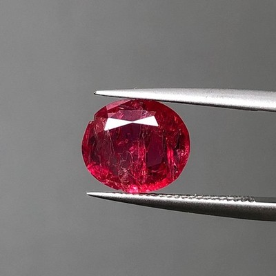 2.80CT Burma Red Spinel Loose Gemstone For Jewelry, Unheated Oval Shape For Ring