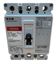 Eaton HFD3060 Circuit Breaker 60A 3P 600V 3PH FHD 65k 60 Amp 3 Pole Used