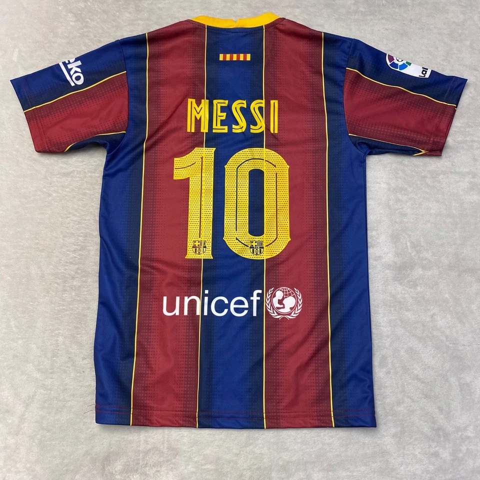 Kids FC Barcelona Messi 10 Soccer Jersey 2020 2021 Nike Dri Fit Youth Large - Image 4 of 4