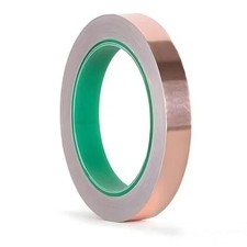 1/2" x 50' Conductive Copper Foil Tape - EMI/RFI Shielding, Crafts, Grounding,