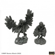 Reaper 44162 Harpies (2) Bones Black Plastic Miniature