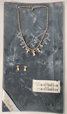 Vintage Signed Eisenberg Angel Motif Necklace & Earrings