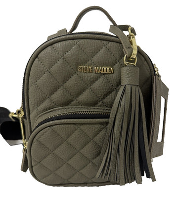 Steve Madden Quilted Mini Backpack Gift Set w/ Matching Window Card Case Wallet