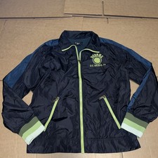 Diesel Jacket Mens Large Black Windbreaker Full Zip Lightweight O.T. Brave Sport