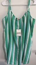 Show Me Your Mumu Sicily Stripes Mini Linen/Rayon Blend Sz XXL. (A)